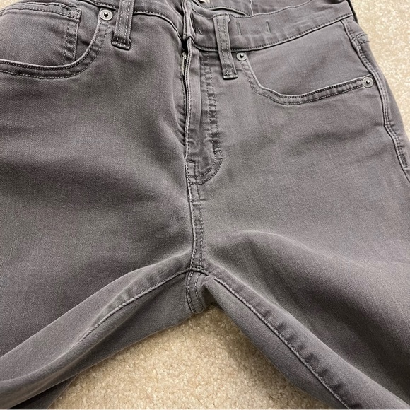 Madewell Jeans Womens 26 Gray 9” High Rise Skinny Denim Raw Hem Stretch Ladies - Picture 11 of 11